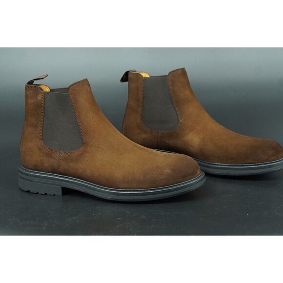 Magnanni Bonn Chelsea Mid Brown Men's Ankle Boot Size 10 New $399 - Picture 8 of 12